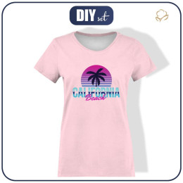 DÁMSKÉ TRIČKO - CALIFORNIA BEACH / růžový - single jersey