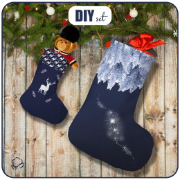 Sada vánočních ponožek - LES / sob