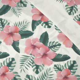 HIBISKUS wz. 2 / różowy - organický úplet single jersey s elastanem 