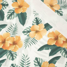 HIBISKUS wz. 2 / żółty - organický úplet single jersey s elastanem 