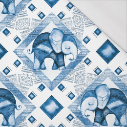 INDICKÁ KLIMA / modrý (CLASSIC BLUE) - organický úplet single jersey s elastanem 