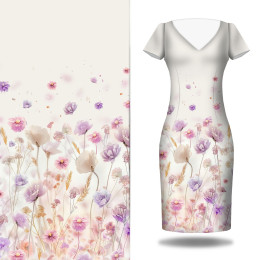 BEAUTIFUL FLOWERS - panel pro šaty krep