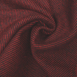 PRUHY ČERVENĚ ČERNÁ - Oděvní tkanina