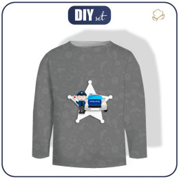LONGSLEEVE -  POLICISTA / tmavě šedý - single jersey