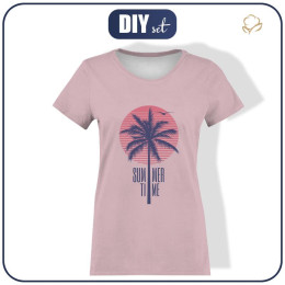DÁMSKÉ TRIČKO - SUMMER TIME / růžový - single jersey