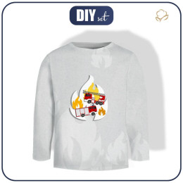 LONGSLEEVE - HASIČSKÉ VOZY / acid (šedý) - single jersey