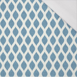 BÍLÉ ŘETĚZY / ACID WASH - modrý- organický úplet single jersey s elastanem 