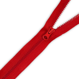Kostěný zip 50cm dělitelný (Z)- tmavý červený