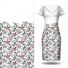 BEAUTIFUL FLOWERS - panel pro šaty Len 100%