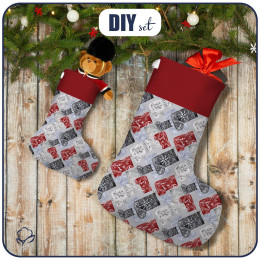 Sada vánočních ponožek - VÁNOČNÍ PONOŽKY (NORDIC CHRISTMAS) - Sada šití