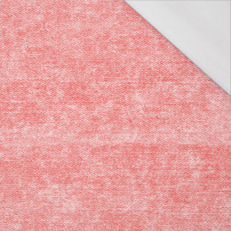 POTÍRANÝ JEANS (červený) - organický úplet single jersey s elastanem 