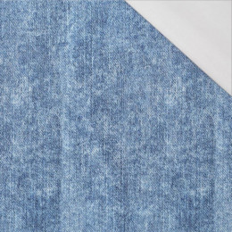 POTÍRANÝ JEANS (modrý) - organický úplet single jersey s elastanem 