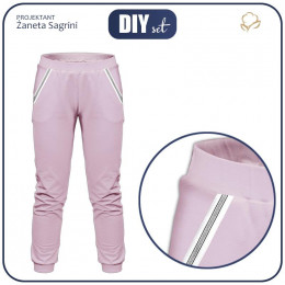Dětské kalhoty  - růžově křemenný 122-128