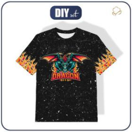 DĚTSKÉ TRIČKO - DRAGON VZ. 1 / černá - single jersey ITY (128/134)