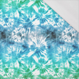 BATIK vz.1 /zeleně modrý- organický úplet single jersey s elastanem 