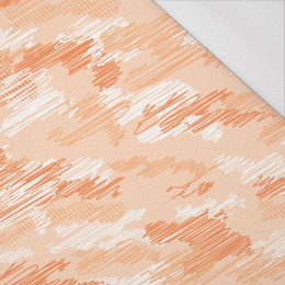 MORO - čmáranice / oranžový- organický úplet single jersey s elastanem 