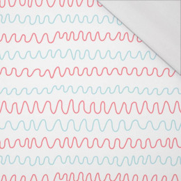 PASTELOVÉ ČMARANICE / mentolově lososový  (PASTELOVÉ NEBE)  - organický úplet single jersey s elastanem 