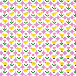 KUŘÁTKA  A TULIPÁNY/fialový