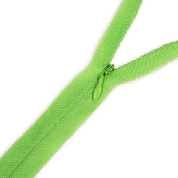 Spirálový zip skrytý nedělitelný 22cm - světle zelená