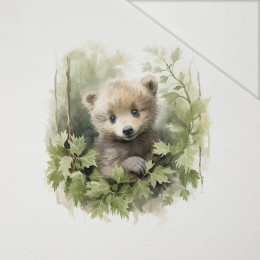 WATERCOLOR LITTLE BEAR - Paneel (60cm x 50cm) Hydrofobní česaná teplákovina