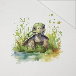 WATERCOLOR TORTOISE - Paneel (60cm x 50cm) Hydrofobní česaná teplákovina