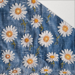 DAISIES DENIM IMITATION VZ. 2 - Hydrofobní česaná teplákovina