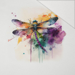 WATERCOLOR DRAGONFLY - Panel (75cm x 80cm) Hydrofobní česaná teplákovina