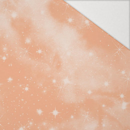 Galaxie / peach fuzz - Hydrofobní česaná teplákovina