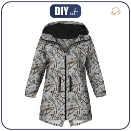 DĚTSKÁ BUNDA PARKA (ARIEL) - JEŹDZIECTWO (HOBBY I ZAWODY) / acid - softshell
