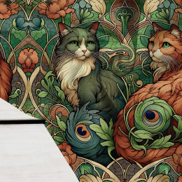 ART NOUVEAU CATS & FLOWERS VZ. 3 - Krep