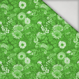 LIME GREEN / FLOWERS - lycra 300g