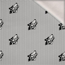 WOLF / NOČNÍ VOLÁNÍ / bílá - teplákovina počesaná s elastanem ITY