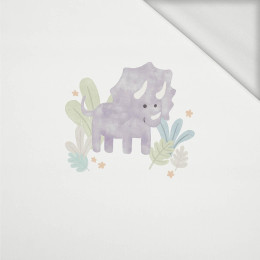 TYRANOSAURUS / bílá - panel (60cm x 50cm) teplákovina