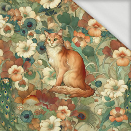 ART NOUVEAU CATS & FLOWERS VZ. 2 - panel (75cm x 80cm) teplákovina