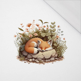 SLEEPING FOX - panel (60cm x 50cm) SINGLE JERSEY