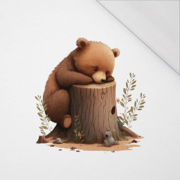 SLEEPING BEAR - panel (60cm x 50cm) SINGLE JERSEY