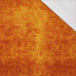 PODZIMNÍ BATIKA / oranžová (BARVY PODZIMU) - organický úplet single jersey s elastanem 