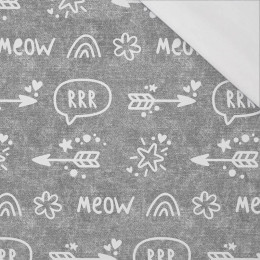 ŠIPKY / rrr (KOČIČÍ SVĚT) / ACID WASH šedý  - organický úplet single jersey s elastanem 
