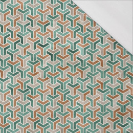 LESNÍ CUBE (SNĚŽNÍ LEOPARDI) - organický úplet single jersey s elastanem 