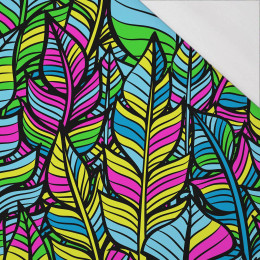 NEON LISTY  - organický úplet single jersey s elastanem 
