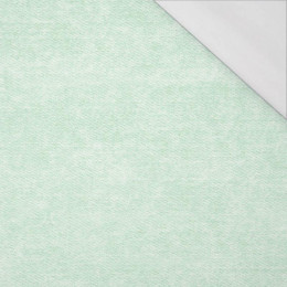ROZŘEZANÝ JEANS (mentolový) - organický úplet single jersey s elastanem 