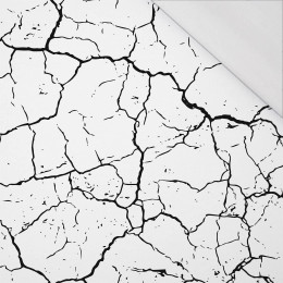 PRASKLÁ ZEMĚ (ČERNÁ) - organický úplet single jersey s elastanem 