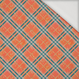 BROKÁTOVÁ KOSTKA / oranžová (BROKÁTOVÝ PODZIM) - Jersey wiskozowy