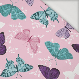 MOTÝLI VZ. 5 / růžová (PURPUROVÍ MOTÝLI) - Jersey wiskozowy
