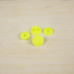 Patentky KAM, plastové západky 10mm -  neonově žlutá 10 sad