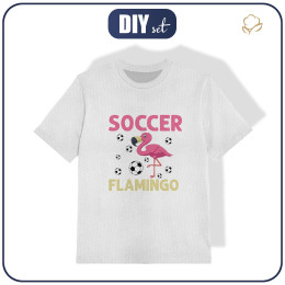 SPORTOVNÍ DĚTSKÉ TRIČKO - SOCCER FLAMINGO / Bílý (92/98)