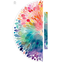 WATERCOLOR FLORAL vz. 7 - panel kalhot "MAXI" - Viskózový jersey