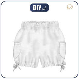 DĚTSKÉ ŠORTKY PUMPY - WHITE - sada šiti