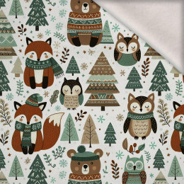 WINTER ANIMALS WZ.1 - teplákovina počesaná s elastanem ITY