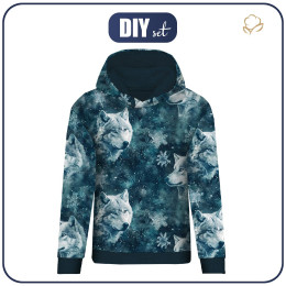 DÁMSKA MIKINA (POLA) CLASSIC S KAPUCÍ - WINTER WOLF VZ. 1 - Sada šití